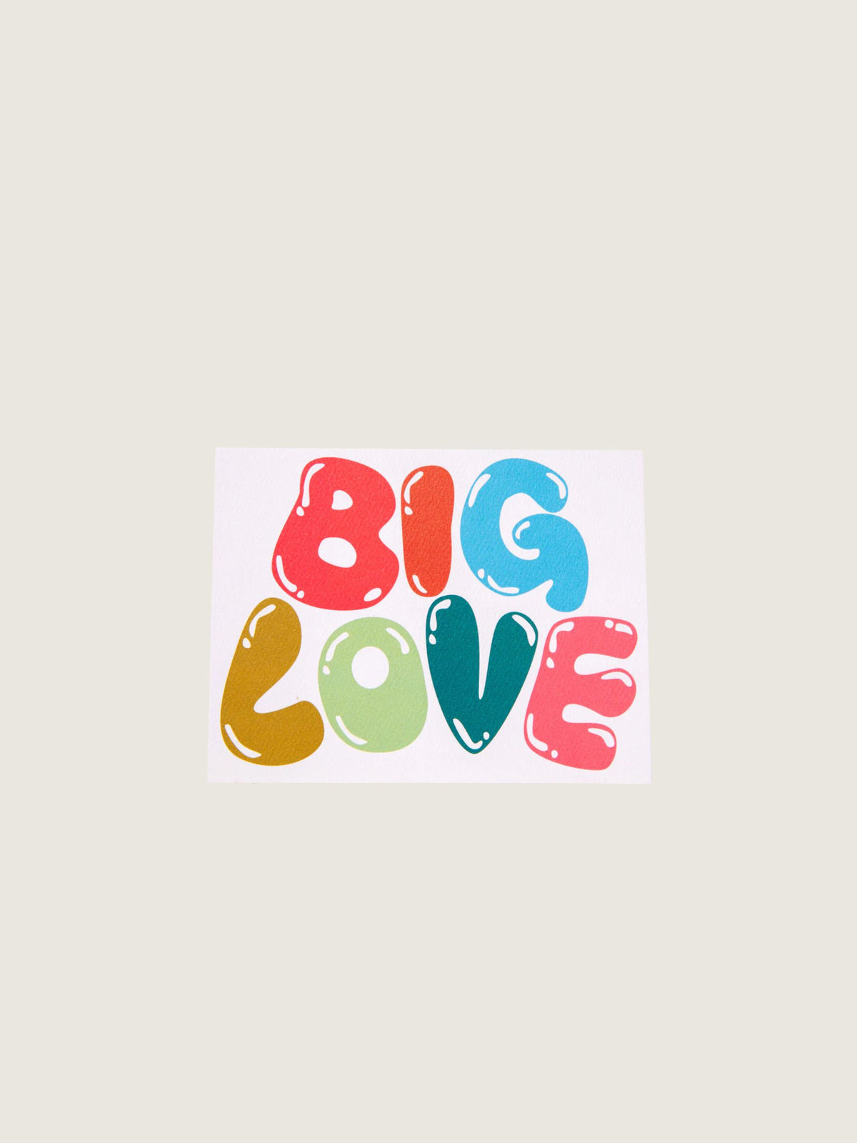 Multi-coloured Big Bubble Love Card