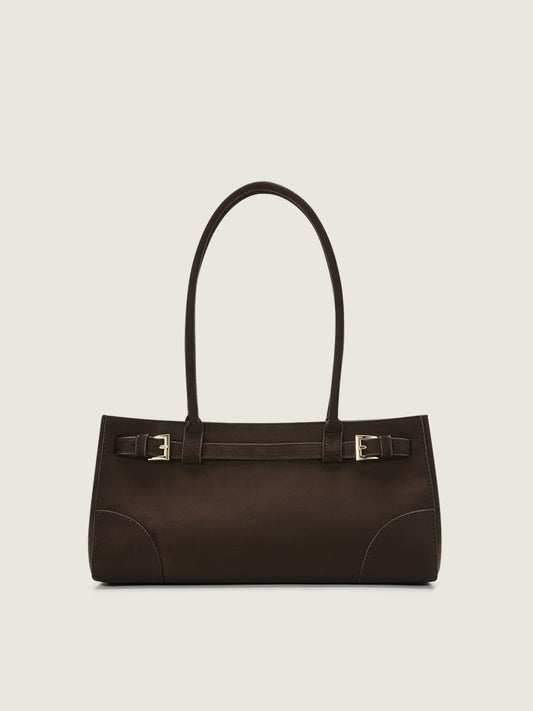 BILLINI - Nadia Shoulder Bag - Dark Chocolate Suede
