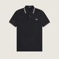 FRED PERRY - Twin Tipped Fred Perry Shirt - Charcoal Marl / Ecru