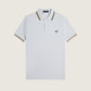FRED PERRY - Twin Tipped Fred Perry Shirt - Dusky Blue / Dark Caramel / Night Green