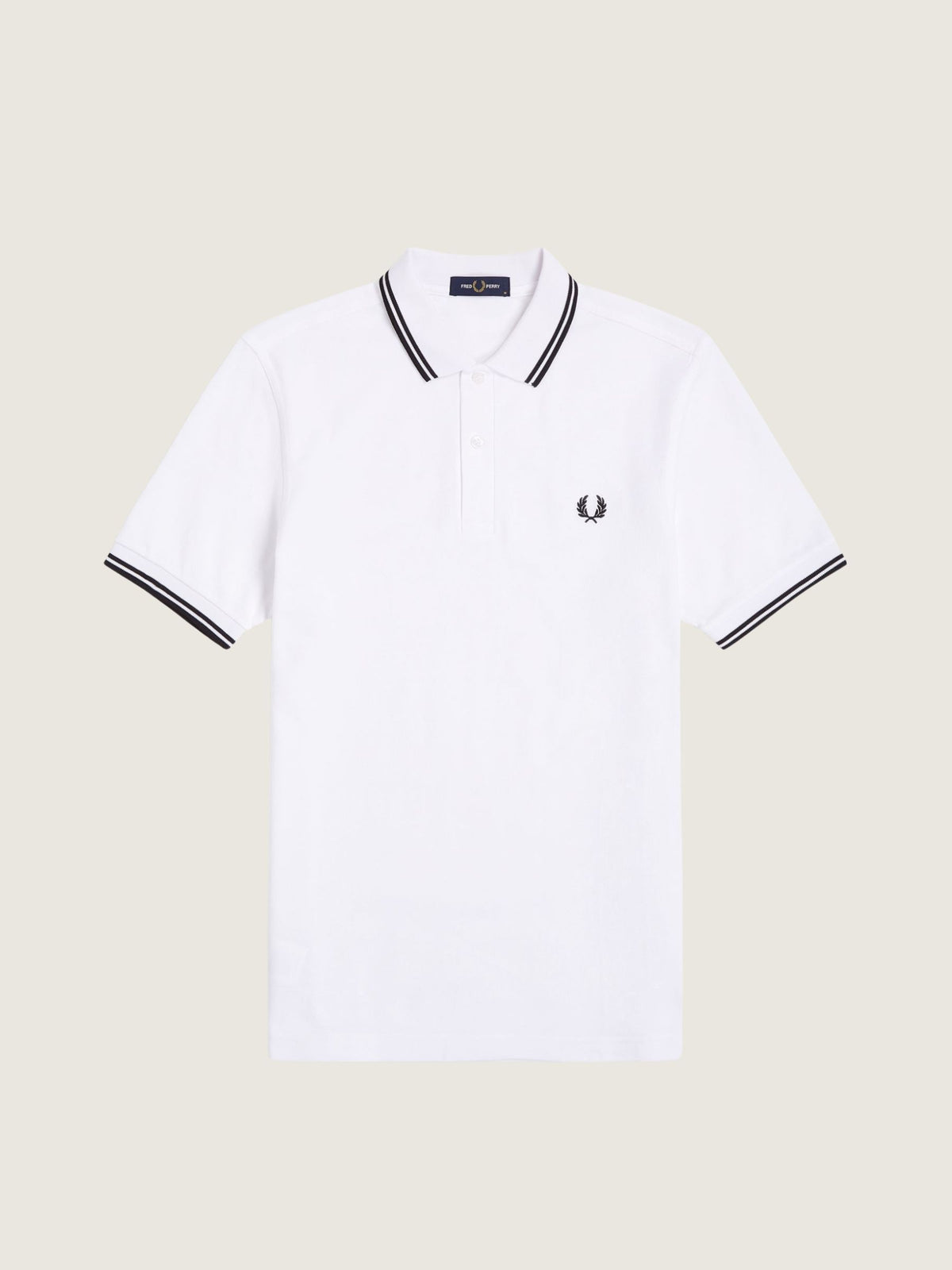 FRED PERRY - Twin Tipped Fred Perry Shirt - White / Black