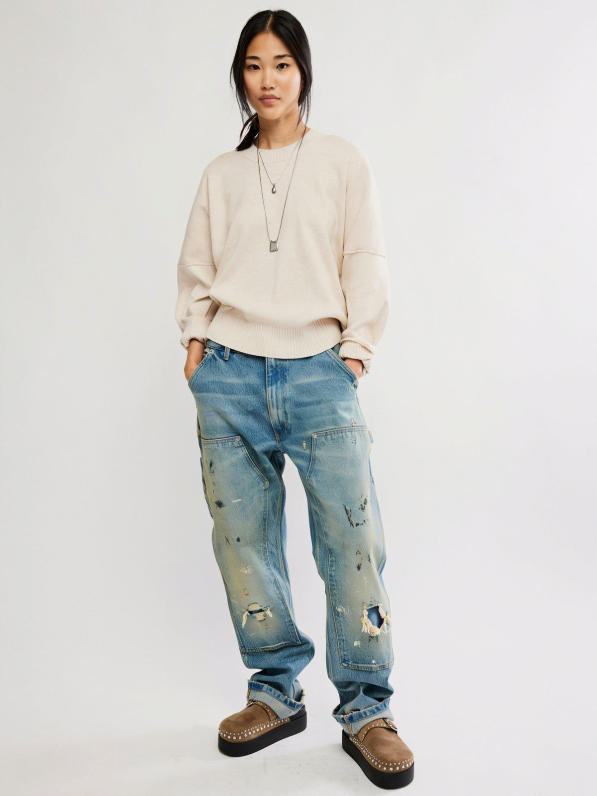 FREE PEOPLE - Alma Pullover Sweater - 