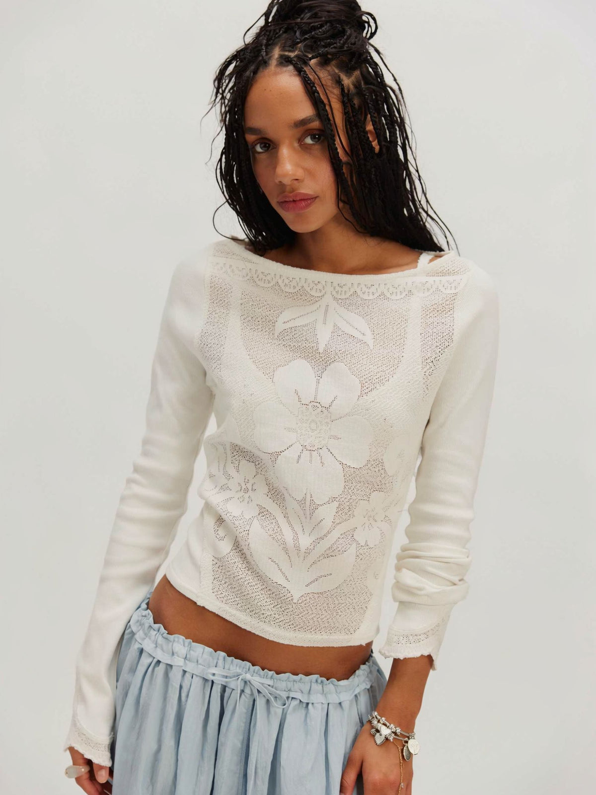 FREE PEOPLE - Delilah Longsleeve Top - 