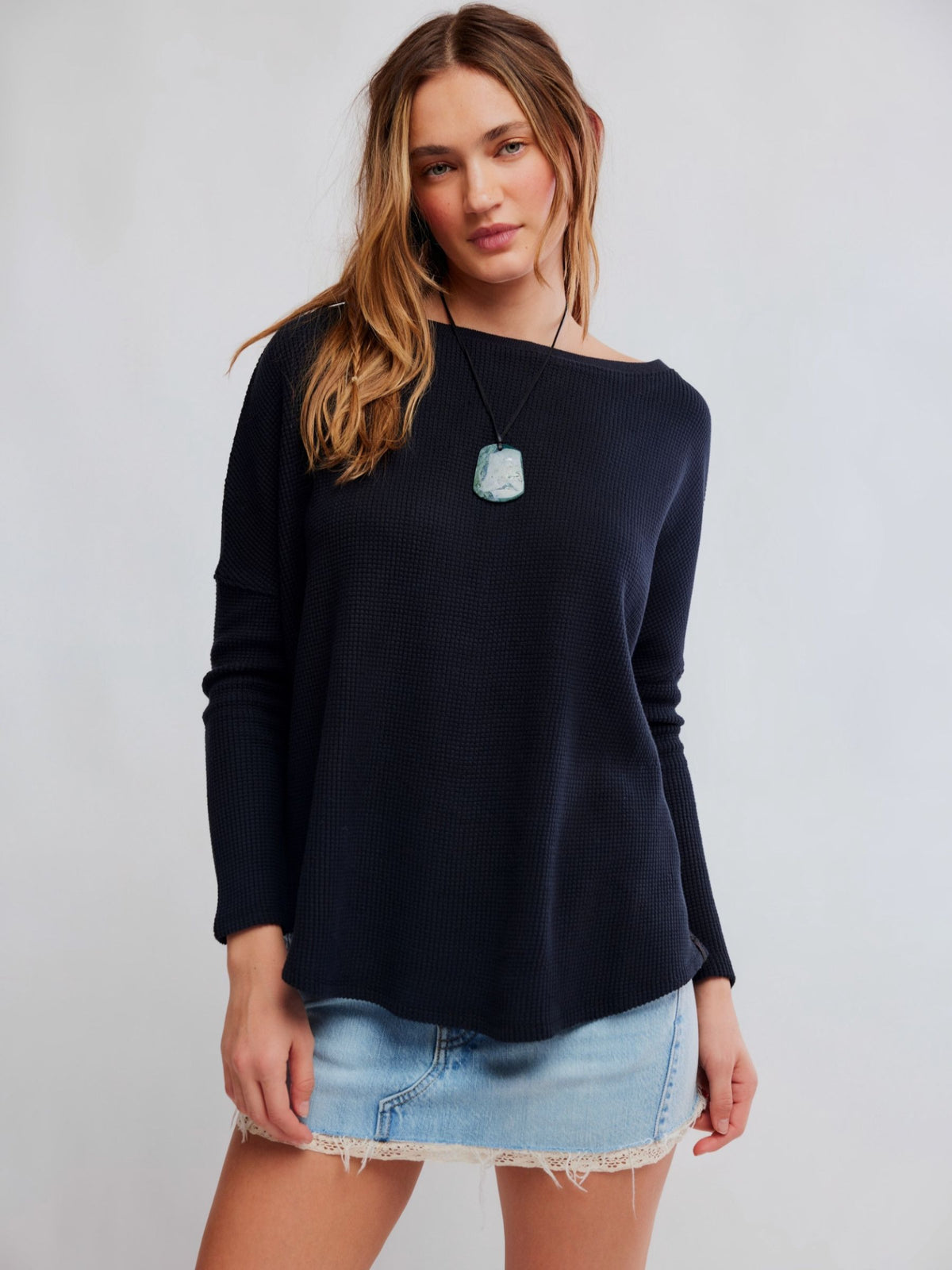 Latte Blues Thermal Top