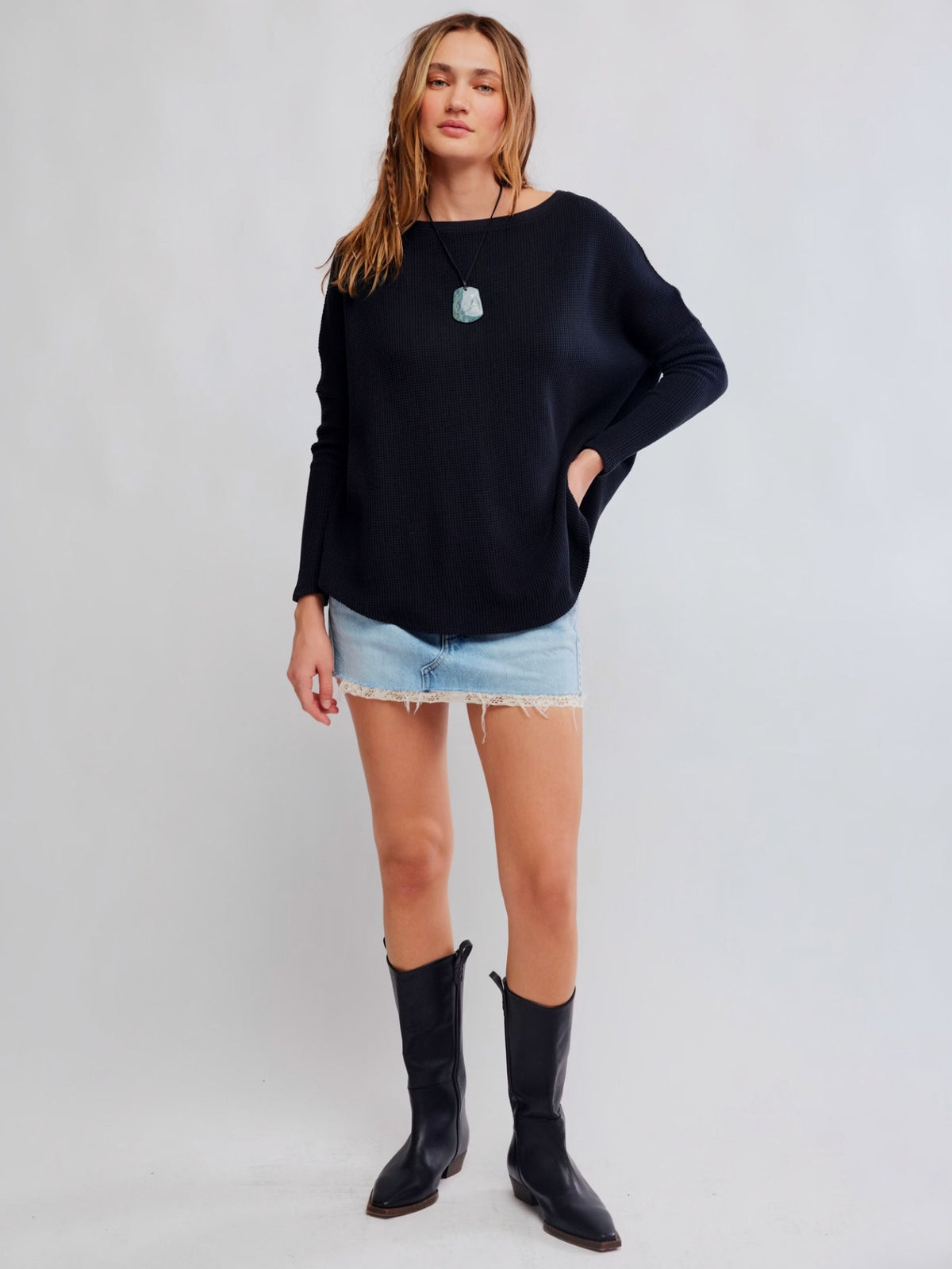 Latte Blues Thermal Top