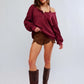 FREE PEOPLE - Montreal Thermal Top - 5760 Dionysus