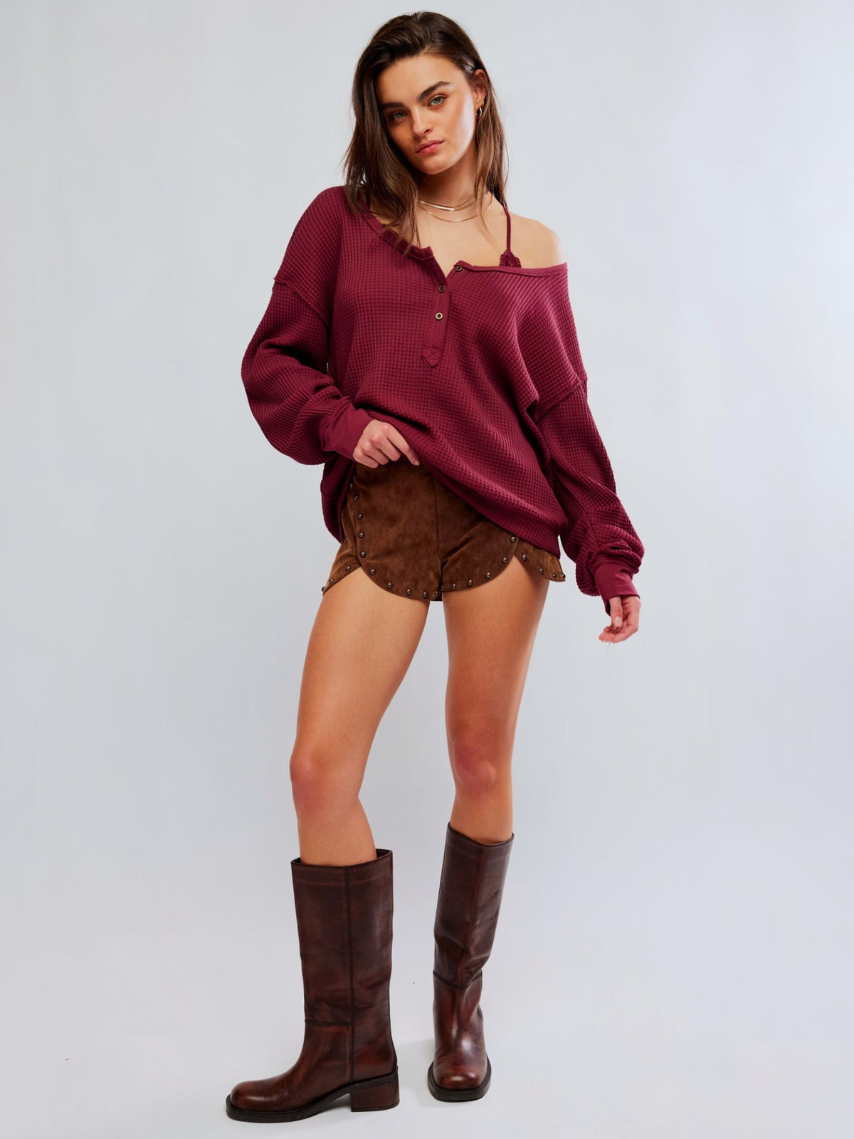 FREE PEOPLE - Montreal Thermal Top - 5760 Dionysus