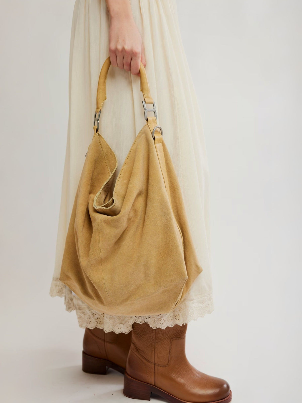 FREE PEOPLE - Suzie Suede Slouch Tote Bag - 