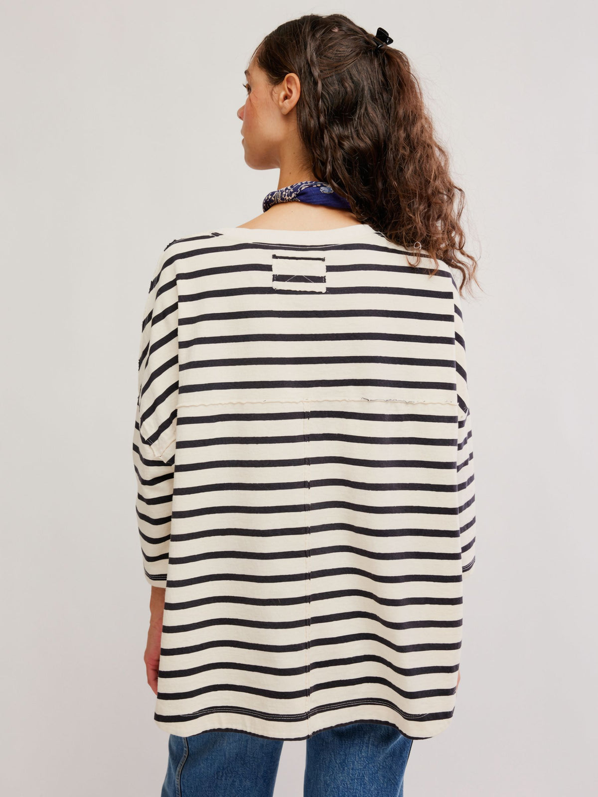 FREE PEOPLE - Two Sense Striped Longsleeve T-shirt - 