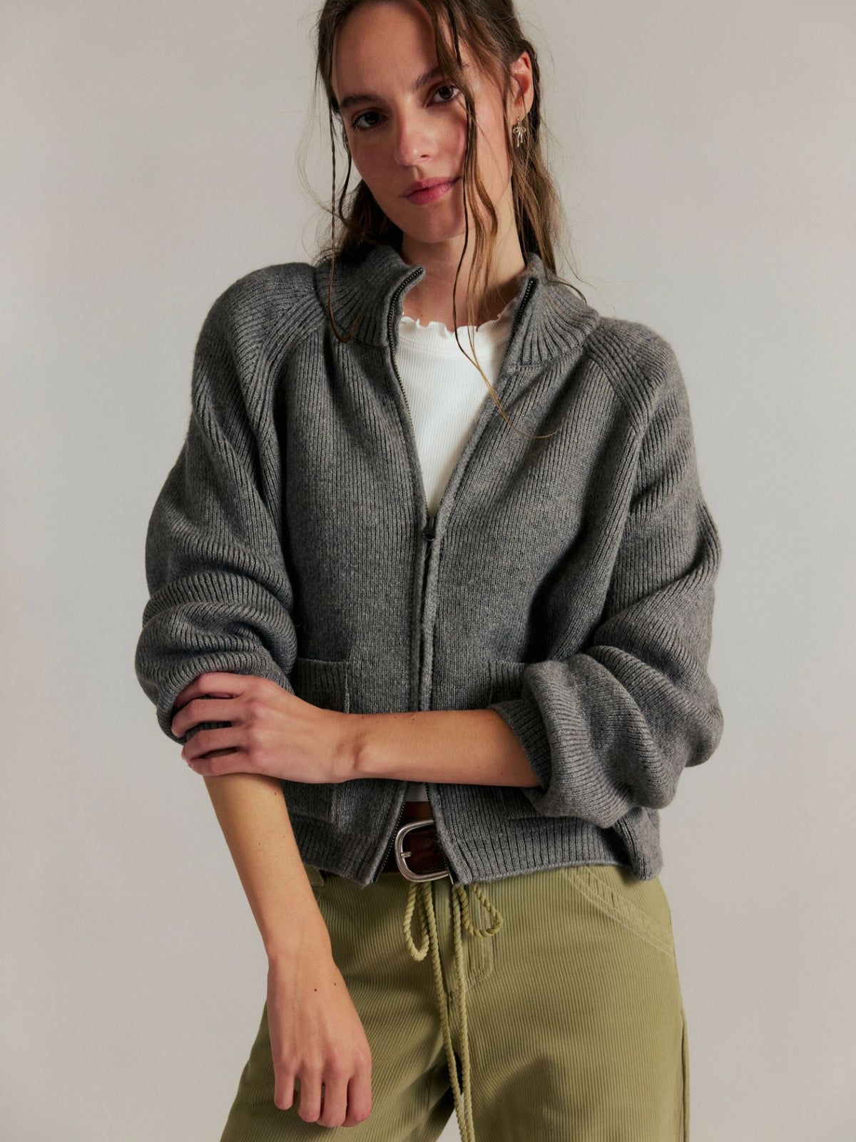 FREE PEOPLE - On It Half Zip Sweater - 