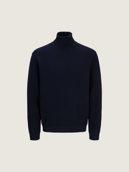 JACK & JONES - Connor Rollneck Sweater - Night Sky Melange
