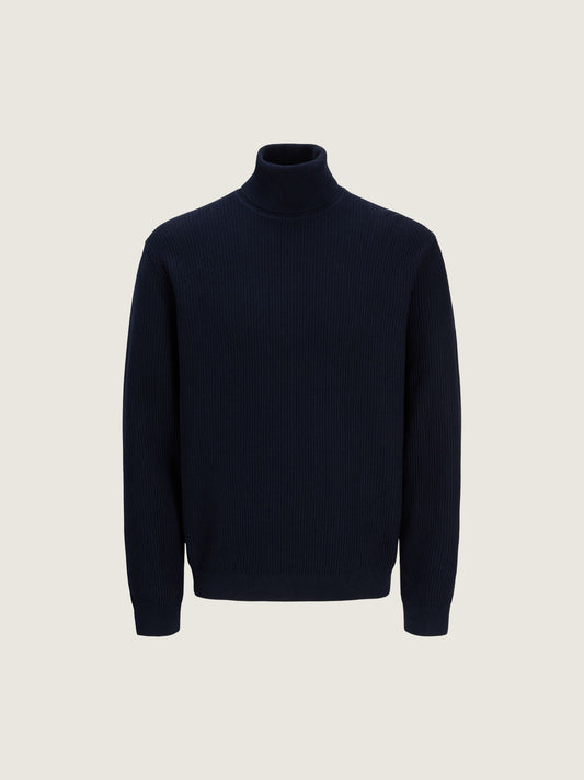 JACK & JONES - Connor Rollneck Sweater - Night Sky Melange