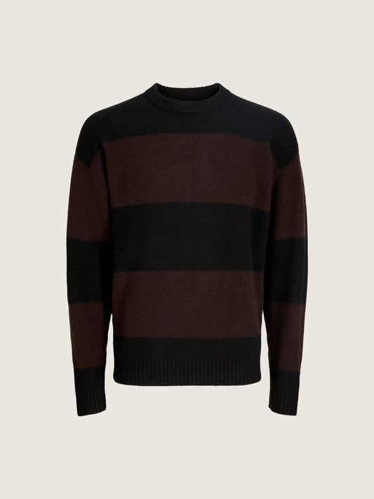 JACK & JONES - Ollie Striped Crewneck Sweater - 