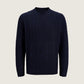 JACK & JONES - Premium Callum Cable Knit Crewneck Sweater - Insignia Blue Twist