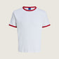 JACK & JONES - San Remo Shortsleeve T-Shirt - Bright White / Red