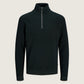 JACK & JONES - Stanley Half Zip Pullover Sweater - Scarab Twist