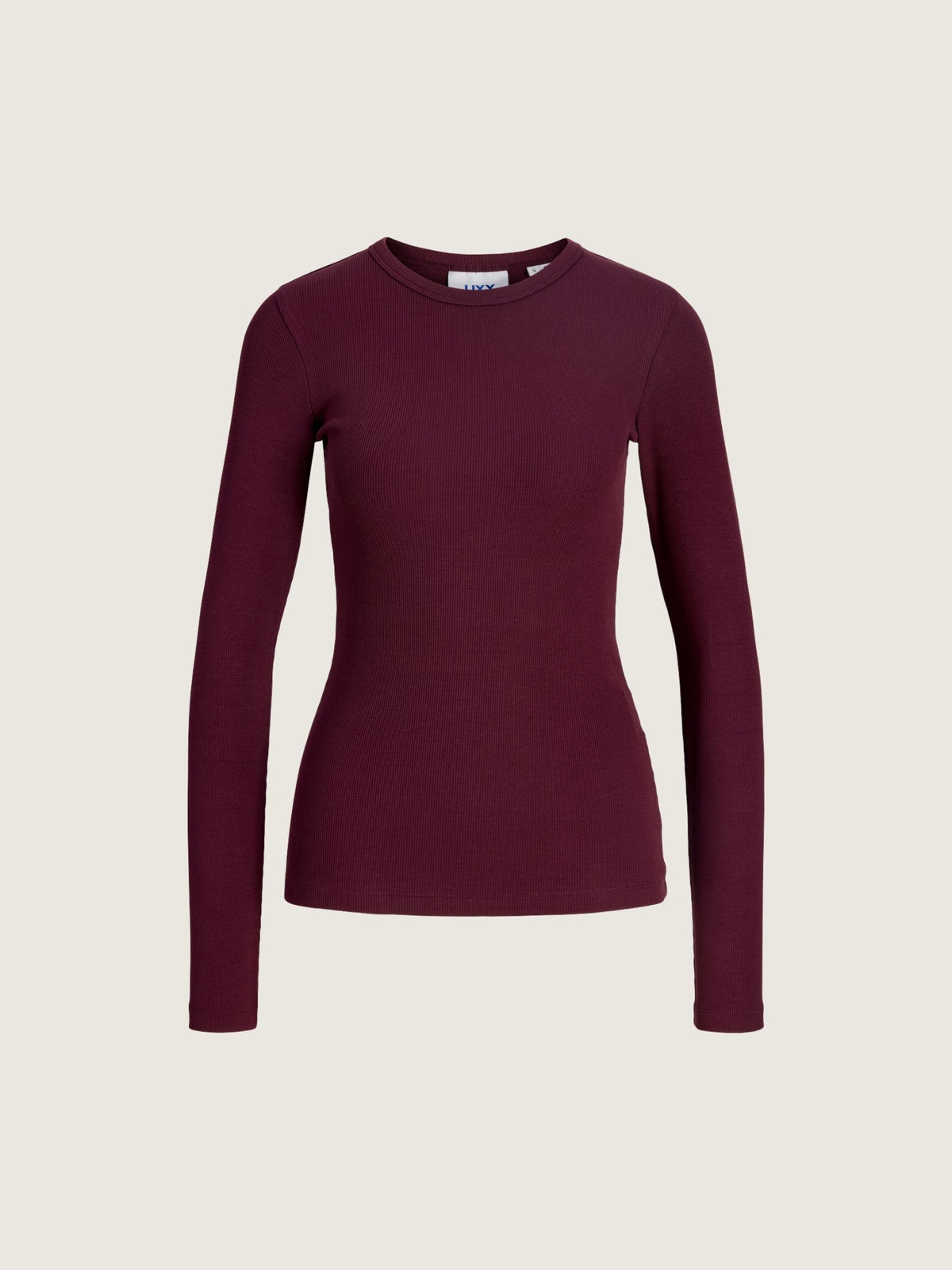 JJXX - Freya Rib Longsleeve T-Shirt - Winetasting