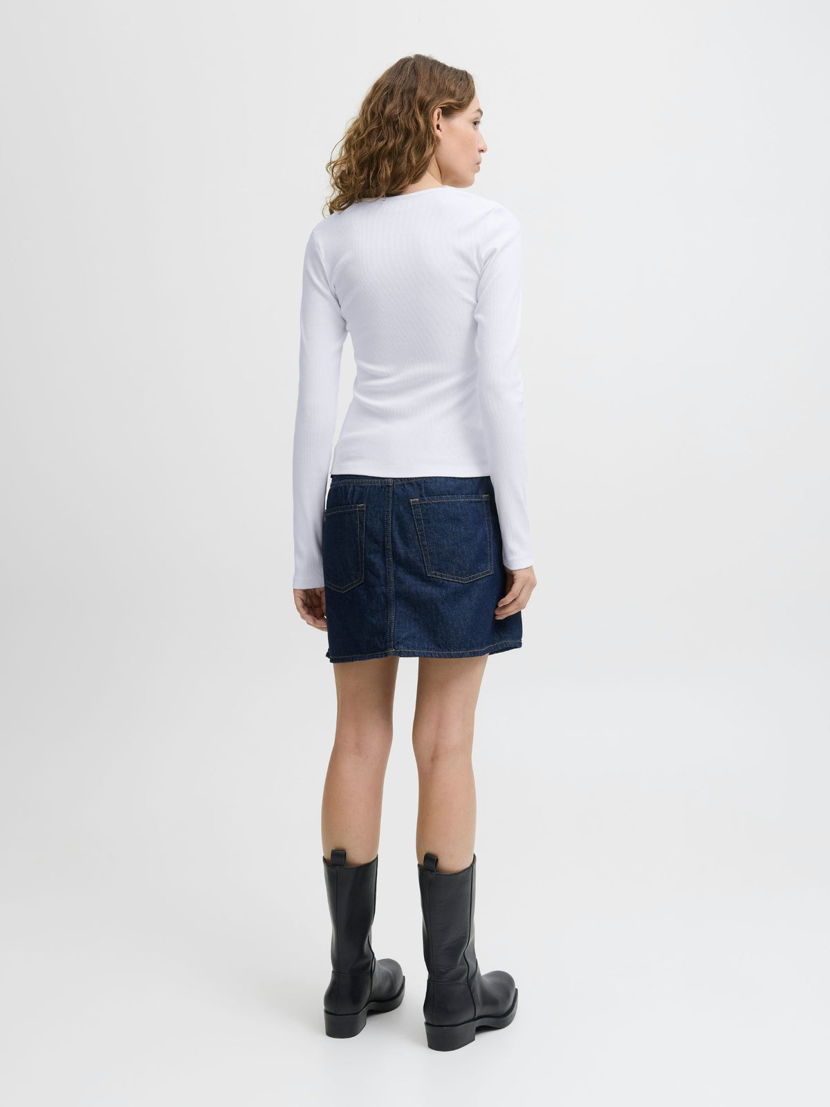 JJXX - Freya Rib Longsleeve V-neck T-Shirt - 
