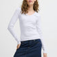 JJXX - Freya Rib Longsleeve V-neck T-Shirt - 
