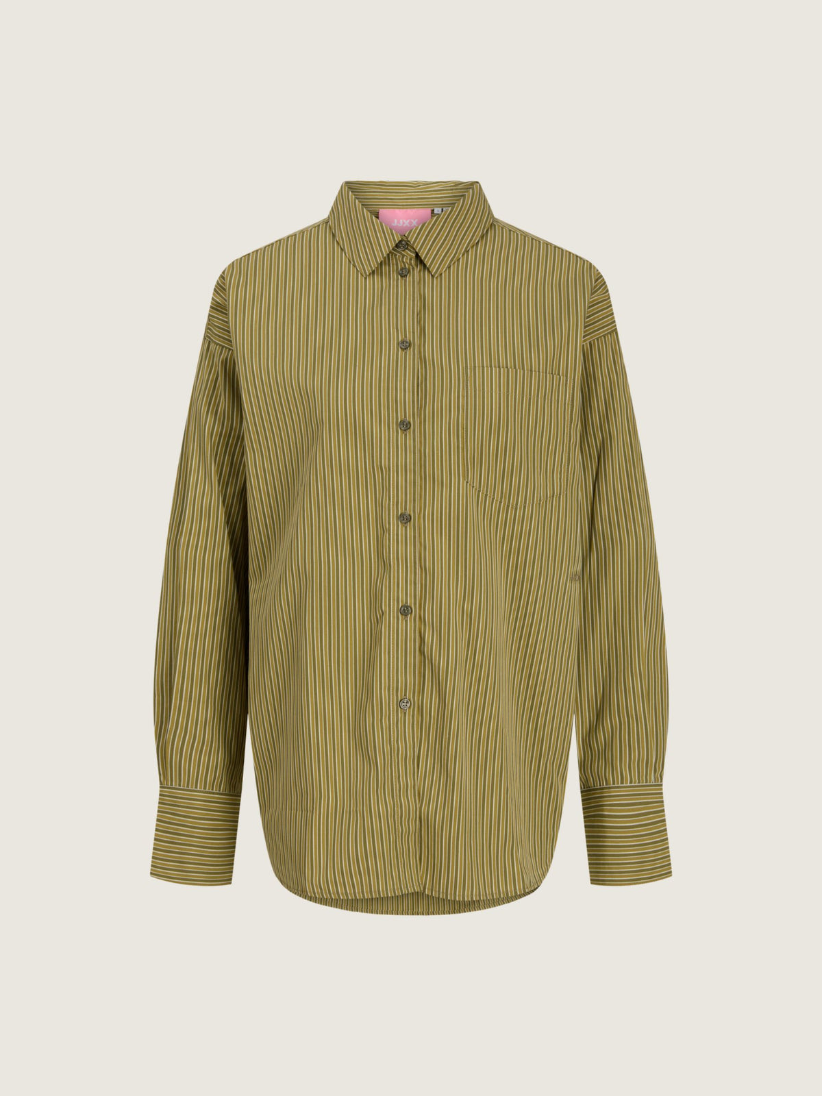 JJXX - Jamie Relaxed Poplin Shirt - Green Moss / Nutria
