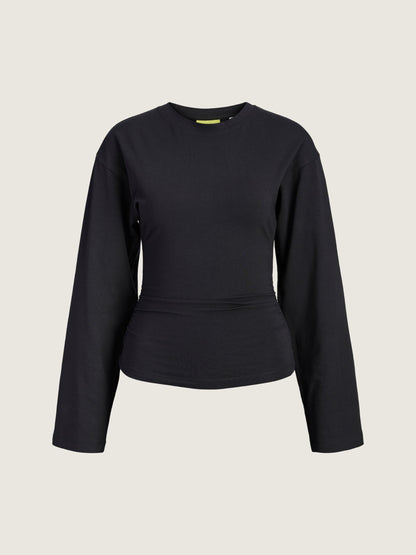 JJXX - Paloma Ruched Longsleeve Top - Black