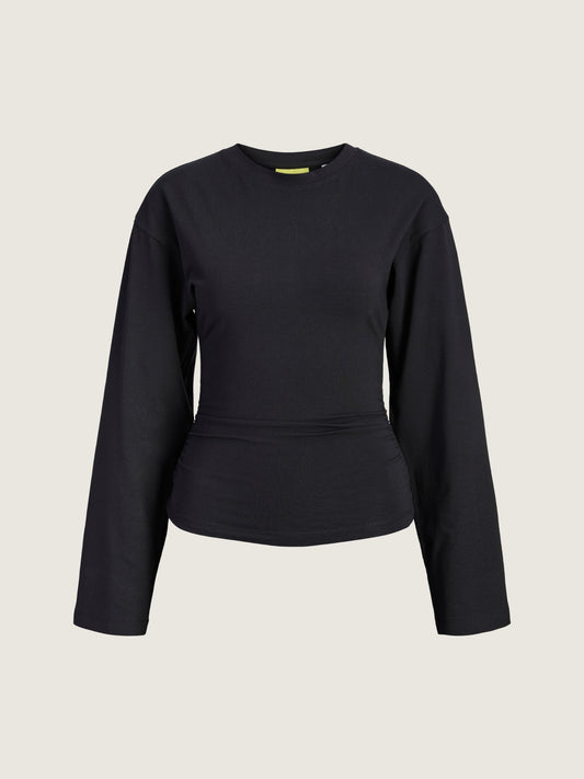 JJXX - Paloma Ruched Longsleeve Top - Black