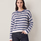 JOHN & JENN - Carmen Striped Crewneck Sweater - 