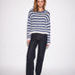 JOHN & JENN - Carmen Striped Crewneck Sweater - 