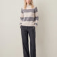 JOHN & JENN - Edison Stripe Mockneck Pullover Sweater - 