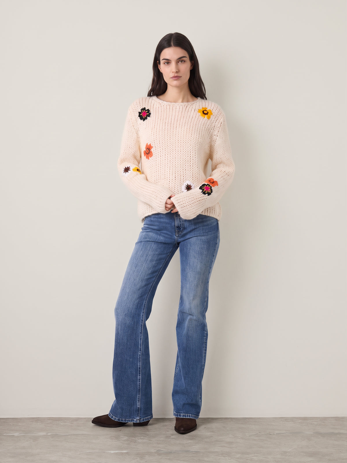 JOHN & JENN - Jilly Crewneck Pullover Sweater - 