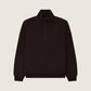 KUWALLA - Chenille Quarter-Zip Pullover - Brown