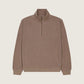 KUWALLA - Chenille Quarter-Zip Pullover - Taupe