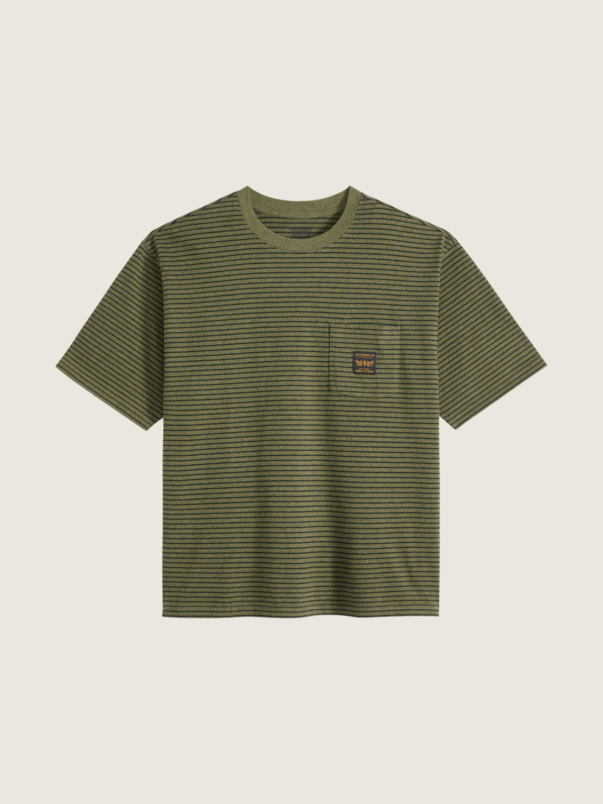 LEVI'S - Workwear Stripe Shortsleeve T-Shirt - Garry Stripe Green Heather