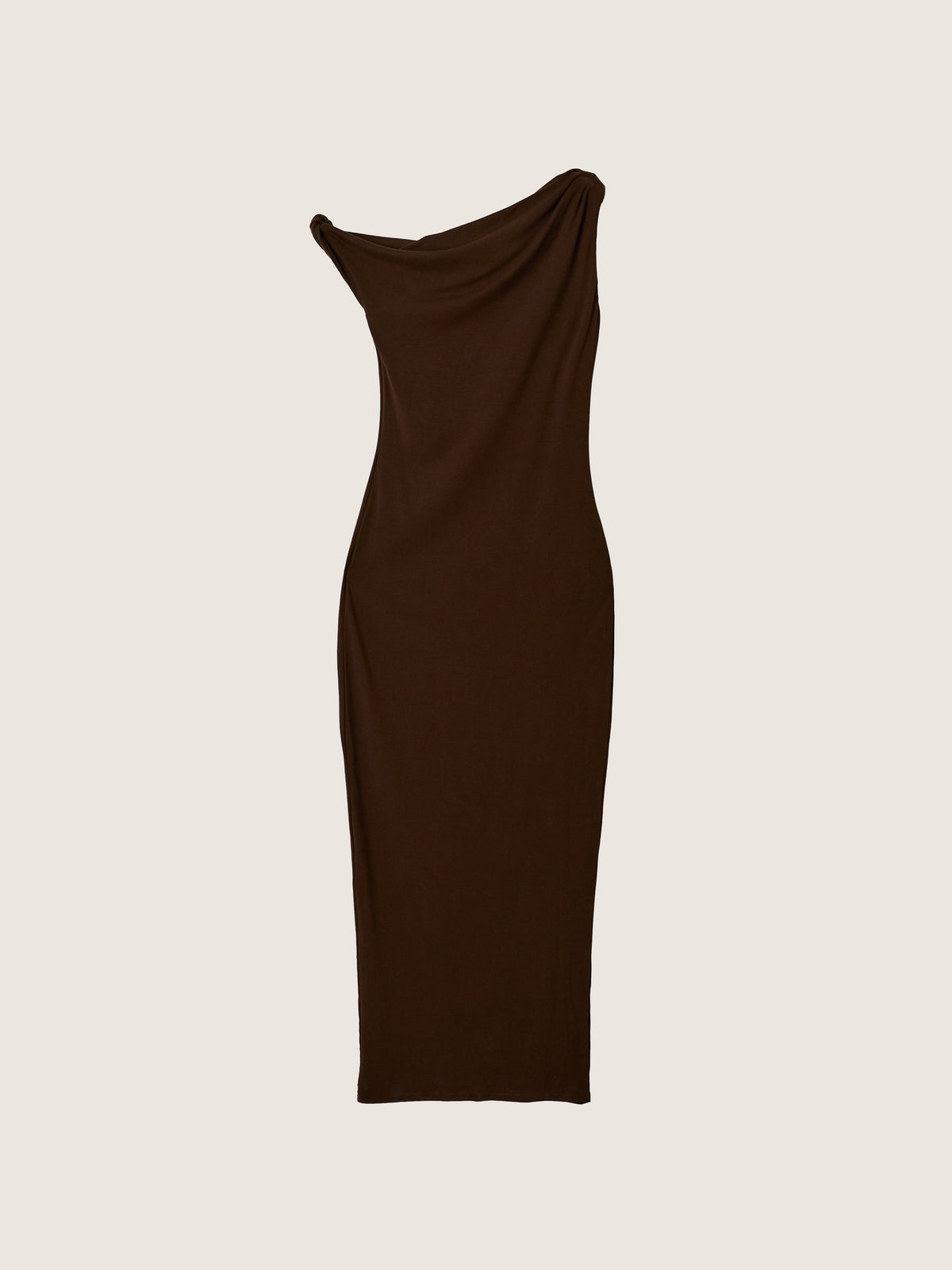 LOVEFINN - Off Shoulder Maxi Dress - Brown