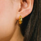 LOVER'S TEMPO - Croissant Puff Waterproof Hoop Earrings - 