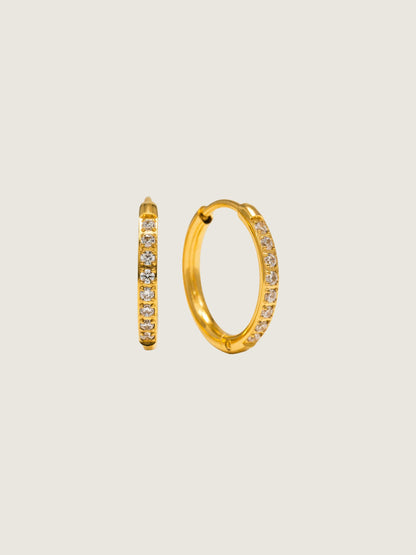 LOVER'S TEMPO - Evie 15mm Waterproof Hoop Earrings - Gold