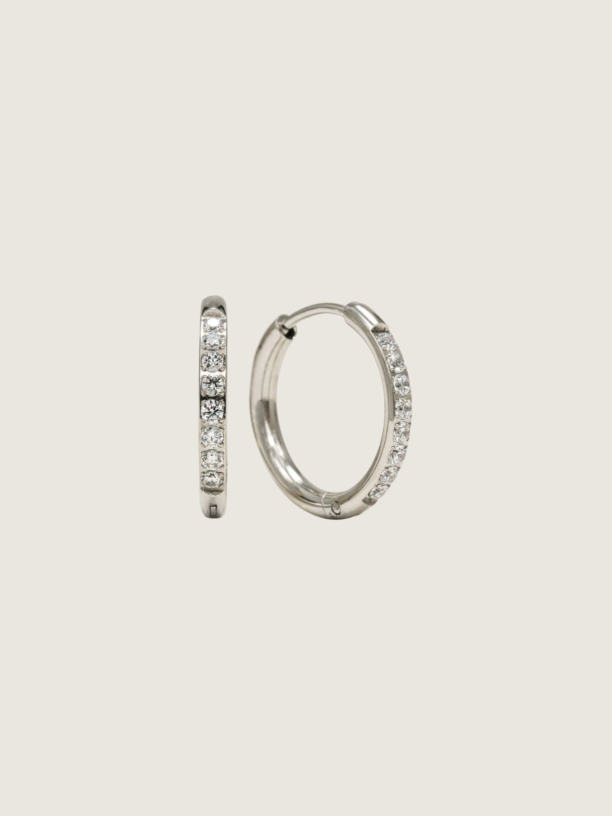 LOVER'S TEMPO - Evie 15mm Waterproof Hoop Earrings - Silver