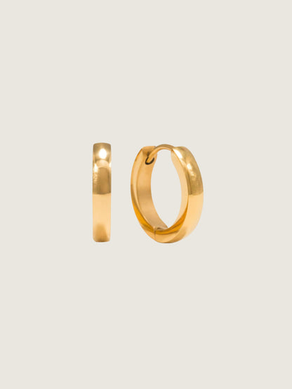 LOVER'S TEMPO - Maya 16mm Waterproof Hoop Earrings - Gold
