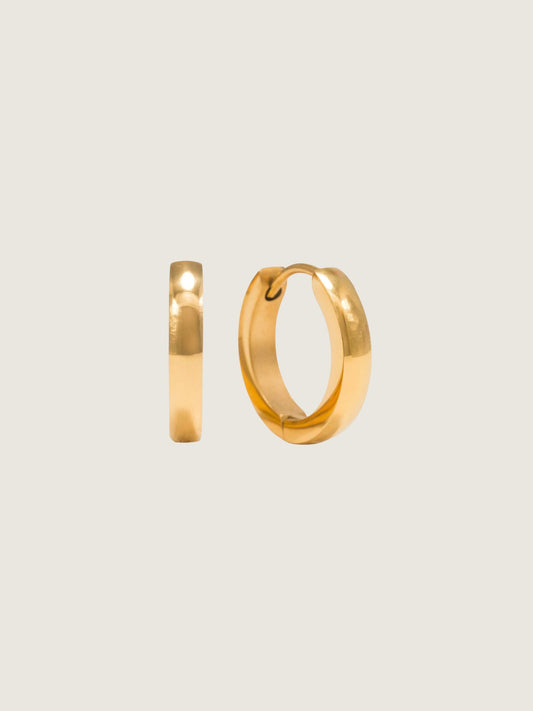 LOVER'S TEMPO - Maya 16mm Waterproof Hoop Earrings - Gold