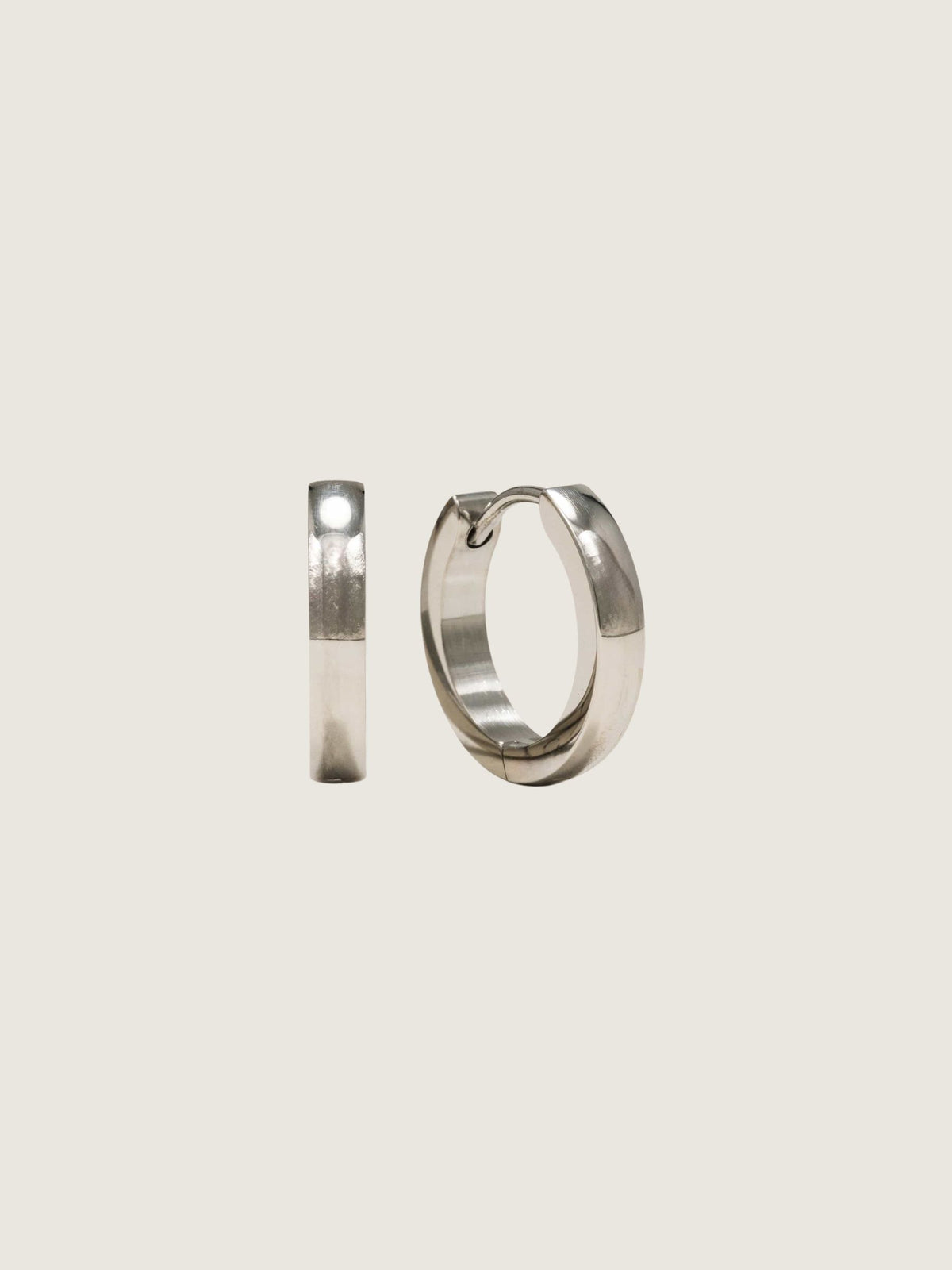 LOVER'S TEMPO - Maya 16mm Waterproof Hoop Earrings - Silver