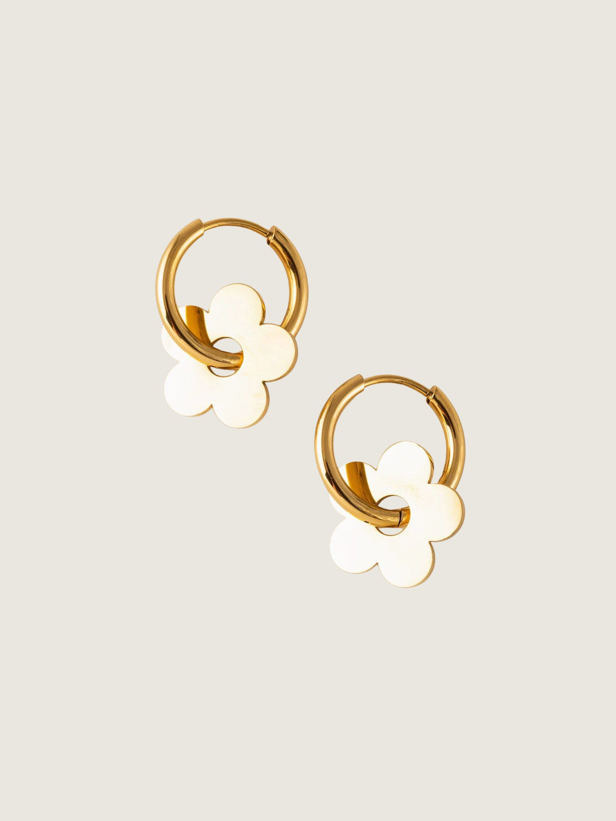 LOVER'S TEMPO - Petal Waterproof Hoop Earrings - 