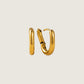 LOVER'S TEMPO - Small Paperclip Puff Waterproof Hoop Earrings - 