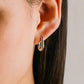 LOVER'S TEMPO - Small Paperclip Puff Waterproof Hoop Earrings - 