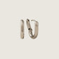 LOVER'S TEMPO - Small Paperclip Puff Waterproof Hoop Earrings - 