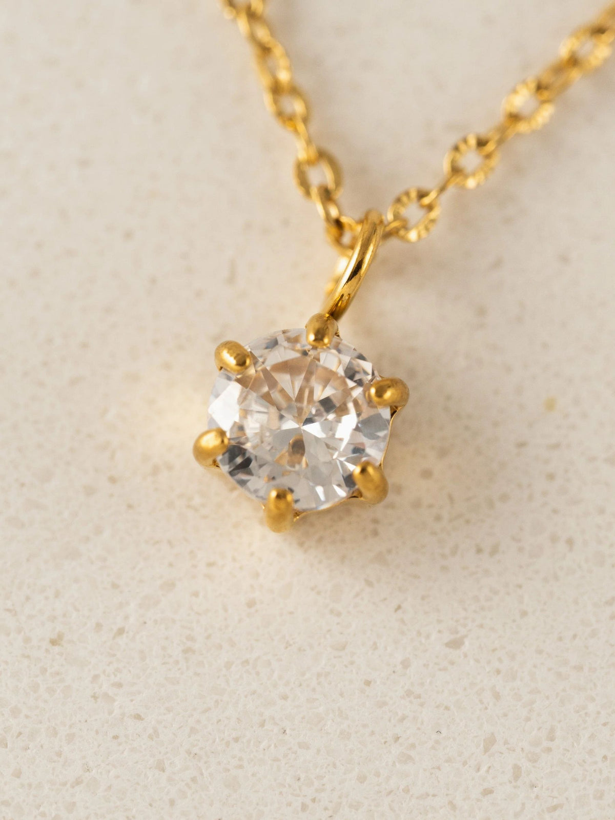 LOVER'S TEMPO - Sol Cubic Zirconia Waterproof Necklace - 