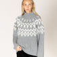 LYLA + LUXE - Aggie Fair Isle Mockneck Sweater - 