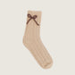 LYLA + LUXE - Plush Bow Detail Socks - Drift / Natural