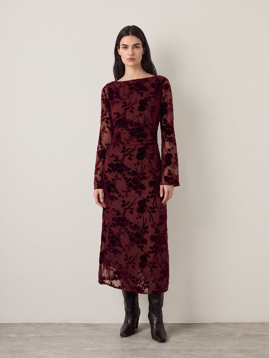 Anouk Velvet Midi Dress
