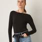 MONK & LOU - Nessa Boatneck Long Sleeve T-Shirt - 