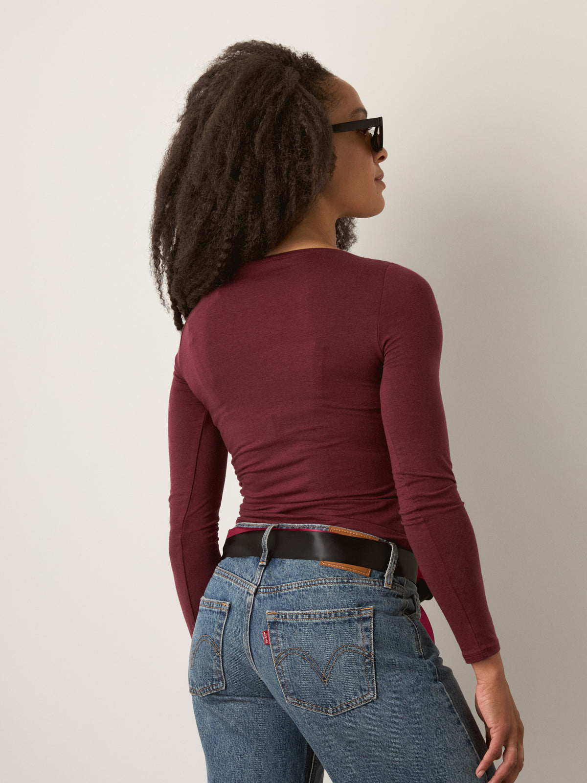 MONK & LOU - Nessa Boatneck Long Sleeve T-Shirt - 